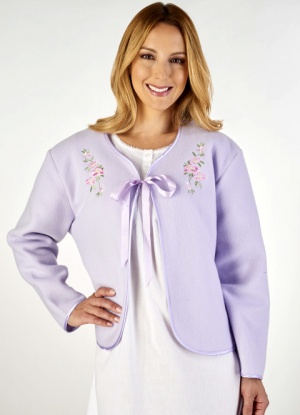 Slenderella Embroidered Polar Bed Jacket